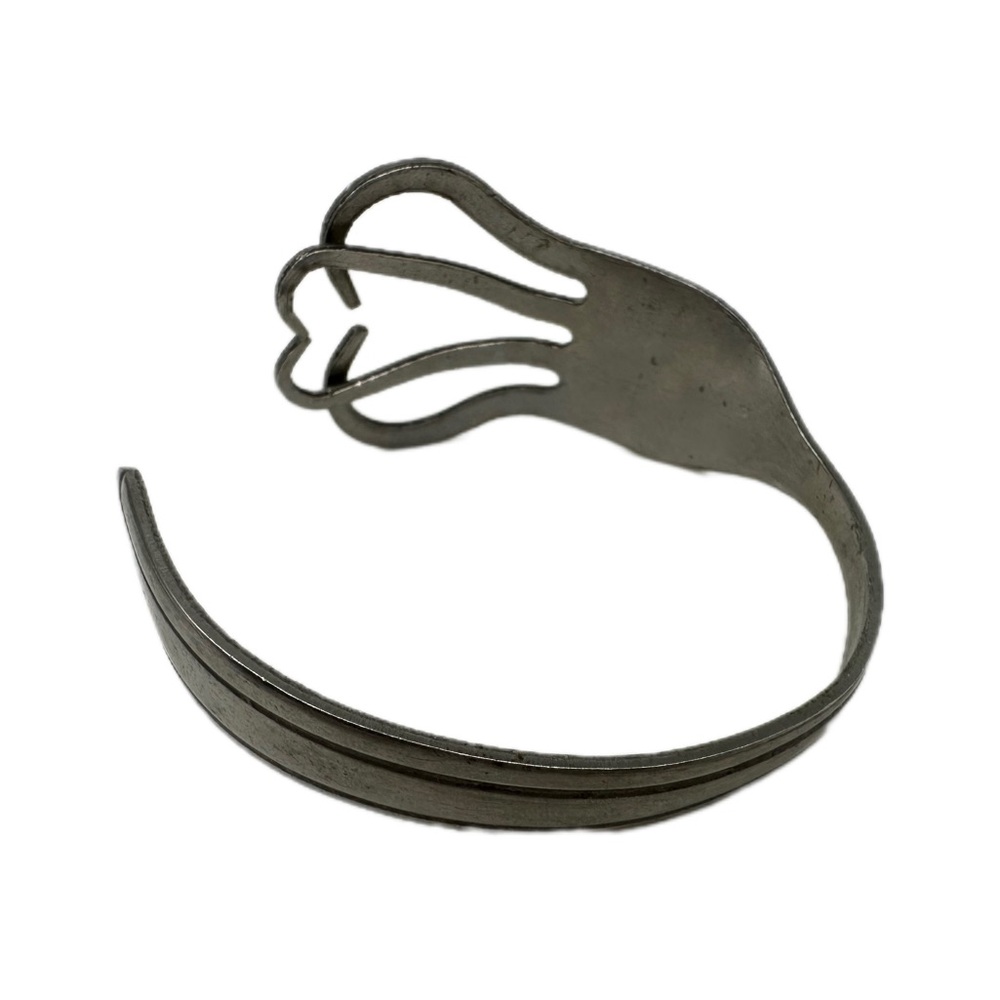 Handmade Vintage Fork Artist Made handmade Bracelet Heart Design “Dinglehopper”